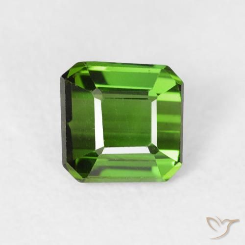 0.58ct Натуральный Темно-зеленый Турмалин, Изумрудная огранка, VVS-VS