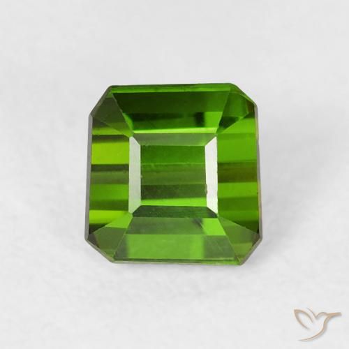 0.79ct Натуральный Темно-зеленый Турмалин, Изумрудная огранка, VVS-VS