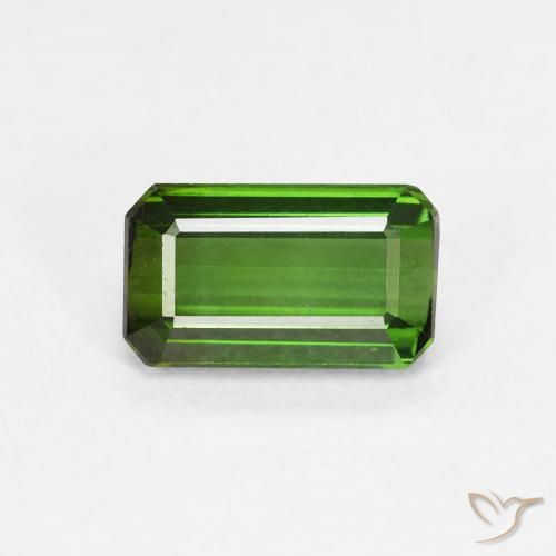 1.06ct Натуральный Темно-зеленый Турмалин, Изумрудная огранка, VVS-VS