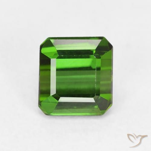 0.78ct Натуральный Темно-зеленый Турмалин, Изумрудная огранка, Чистота VVS
