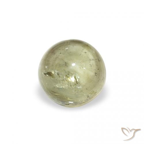 0.65ct Натуральный Желтовато-зеленый Турмалин, Круглый, Прозрачный