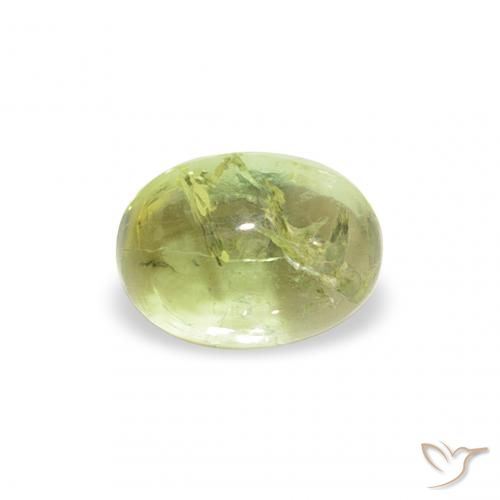 0.77ct Натуральный Теплый зеленый Турмалин, Овал, Прозрачный