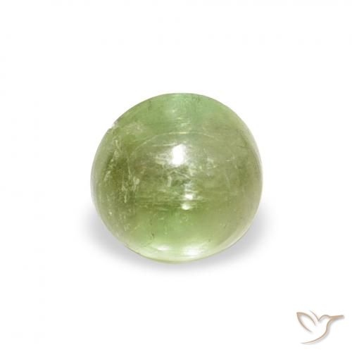 0.57ct Натуральный Желтовато-зеленый Турмалин, Круглый, Прозрачный