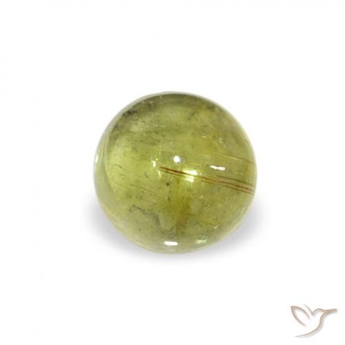 0.53ct Натуральный Лимонно-желтый Турмалин, Круглый, Прозрачный