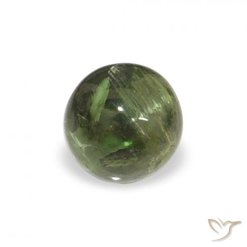 0.55ct Натуральный Землисто-зеленый Турмалин, Круглый, Прозрачный