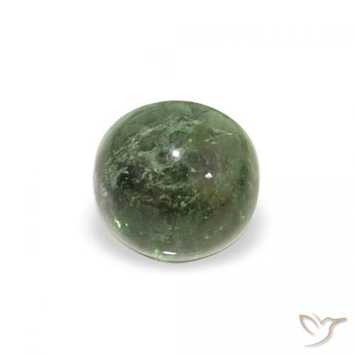 0.66ct Натуральный Землисто-зеленый Турмалин, Круглый, Прозрачный