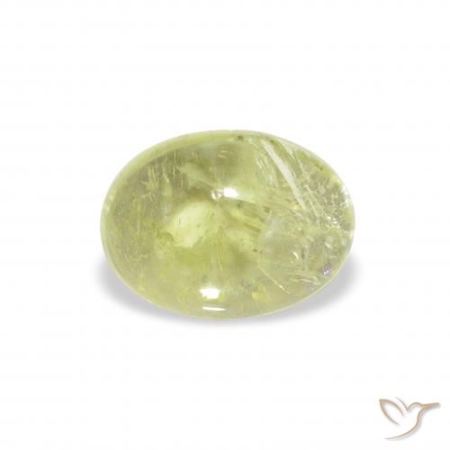 1.45ct Натуральный Лаймово-зеленый Турмалин, Овал, Прозрачный