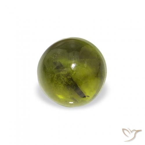 0.67ct Натуральный Травянисто-зелёный Турмалин, Круглый, Прозрачный