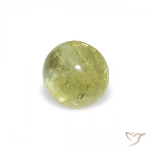 0.59ct Натуральный Желтовато-зеленый Турмалин, Круглый, Прозрачный