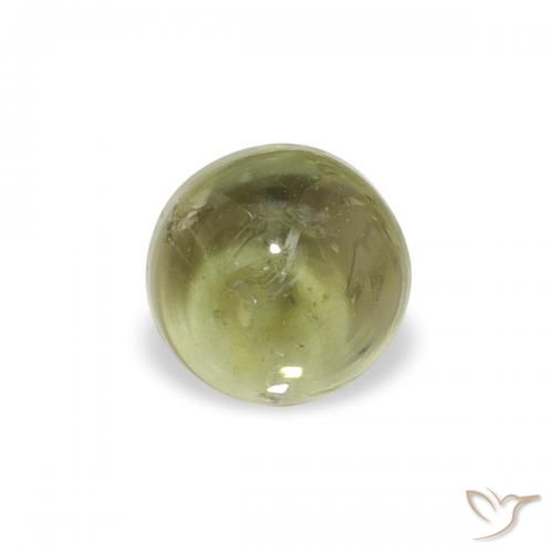 0.71ct Натуральный Желтовато-зеленый Турмалин, Круглый, Прозрачный