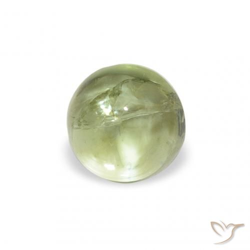 0.64ct Натуральный Желто-зеленый Турмалин, Круглый, Прозрачный