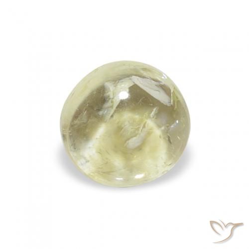 0.88ct Натуральный Medium Light-Yellow Турмалин, Круглый, Прозрачный