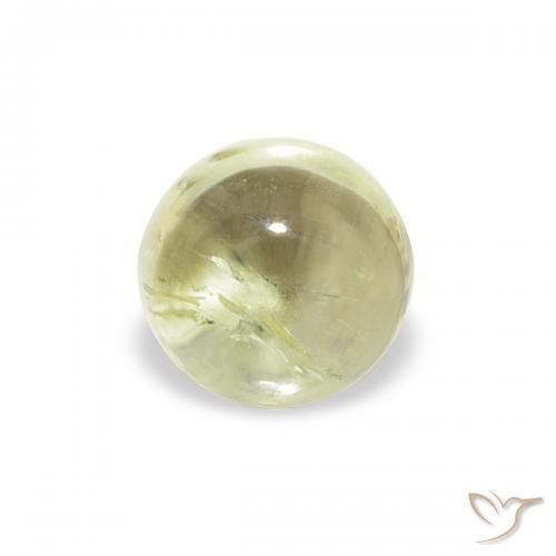 0.64ct Натуральный Желто-зеленый Турмалин, Круглый, Прозрачный