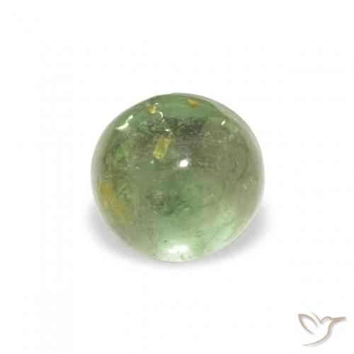 0.69ct Натуральный Светло-зеленый Турмалин, Круглый, Прозрачный