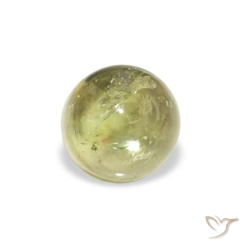 1.35ct Натуральный Теплый землисто-зеленый Турмалин, Круглый, Прозрачный