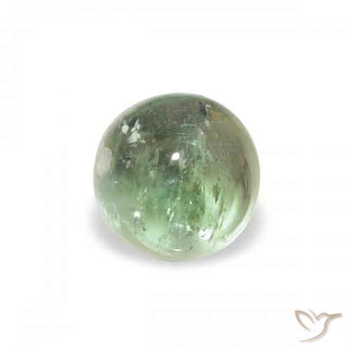 0.66ct Натуральный Medium Light-Green Турмалин, Круглый, Прозрачный
