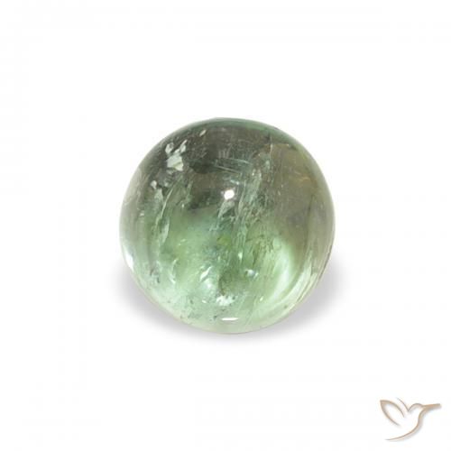 0.66 карата, натуральный Medium Light-Green Турмалин, Круглый, Прозрачный