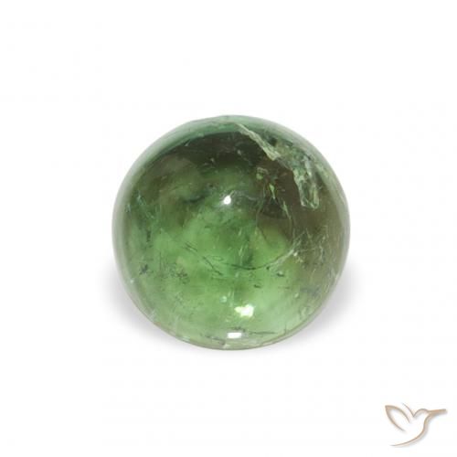 0.58ct Натуральный Землисто-зеленый Турмалин, Круглый, Прозрачный