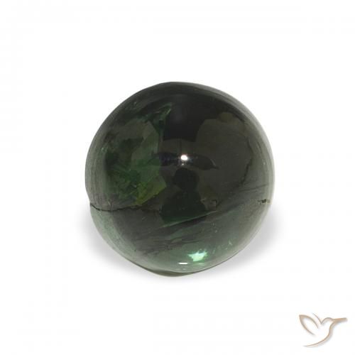 0.77ct Натуральный Землисто-зеленый Турмалин, Круглый, Прозрачный