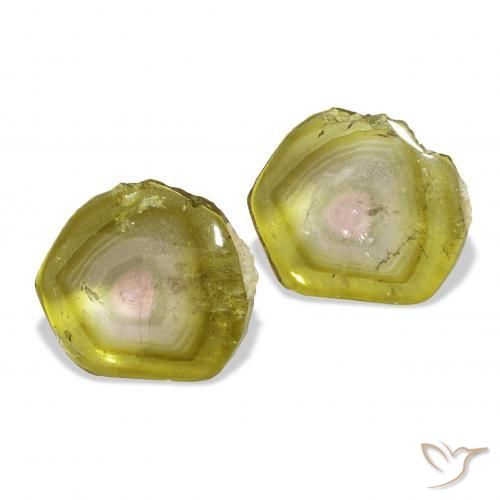 7.05 карата, натуральный Арбузный Турмалин, Необычная форма, Прозрачный