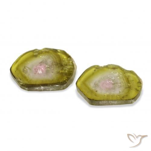 7.05 карата, натуральный Арбузный Турмалин, Необычная форма, Прозрачный