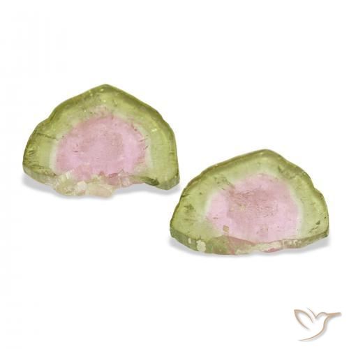 5.44 карата, натуральный Арбузный Турмалин, причудливая, Прозрачный