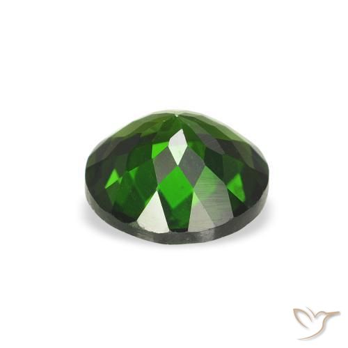 0.80 карата, натуральный Темно-зеленый Турмалин, Круглый, Чистота VVS