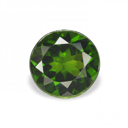 0.80ct Натуральный Коричневато-зеленый Турмалин, Круглый, VVS-VS