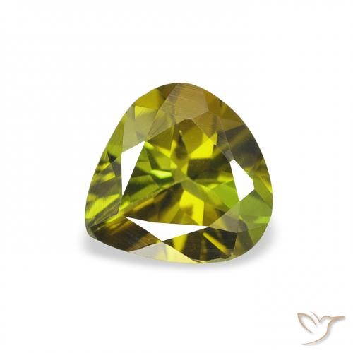 0.66ct Натуральный Темно-зеленый Турмалин, Форма груши, VVS-VS