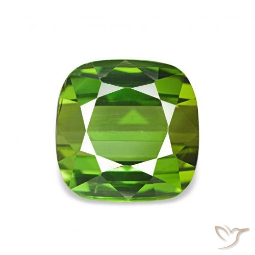 1.75ct Средний зеленый Турмалин, Подушка, VVS-VS