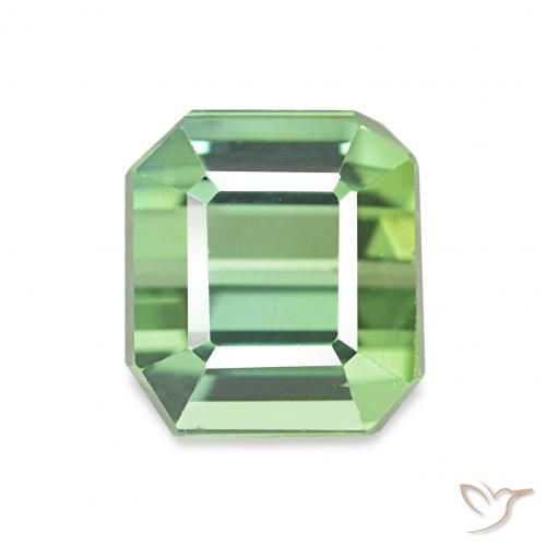 2.89ct Бледно-грушевый зеленый Турмалин, Изумрудная огранка, VVS-VS