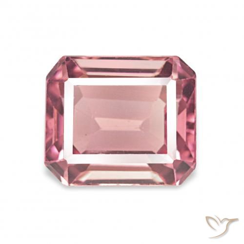 1.50ct Жевательная резинка розовый Турмалин, Изумрудная огранка, VVS-VS