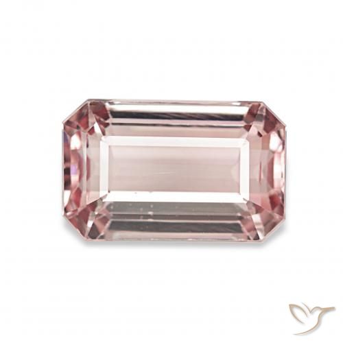 2.41ct Светло-розовый Турмалин, Изумрудная огранка, VVS-VS