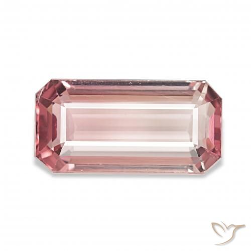 3.74ct Medium Light-Pink Турмалин, Изумрудная огранка, Чистота VS