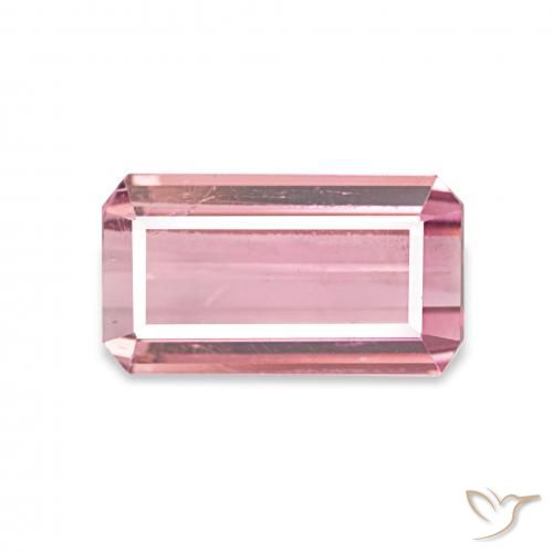 1.42ct Светло-розовый Турмалин, Изумрудная огранка, Чистота VS