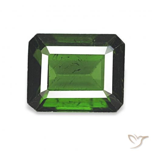 1.77ct Темно-зеленый Турмалин, Изумрудная огранка, Чистота VS