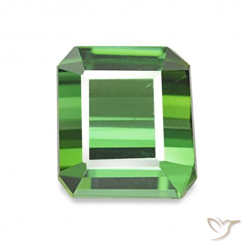 2.06ct Средний зеленый Турмалин, Изумрудная огранка, Чистота VVS