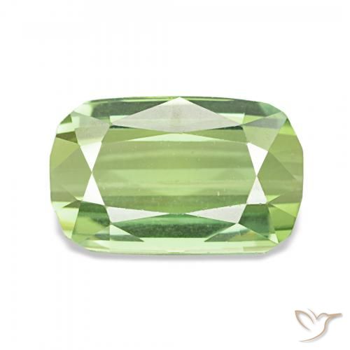 2.96ct Желтовато-зеленый Турмалин, Подушка, Чистота VVS