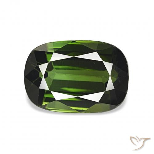 2.47ct Глубокий лесной зеленый Турмалин, Подушка, Чистота VS