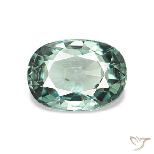 1.38ct Серовато-зеленый Турмалин, Подушка, Чистота VS