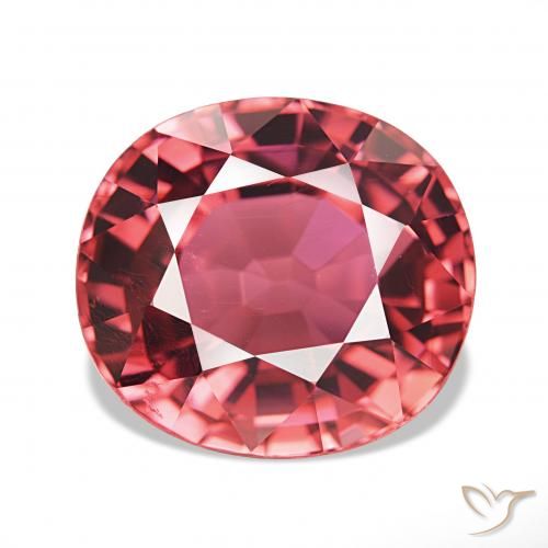 7.63ct Глубокий ярко-розовый Турмалин, Овал, IF