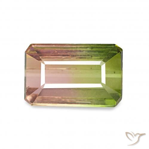 1.45ct Арбузный Турмалин, Изумрудная огранка, Чистота VS