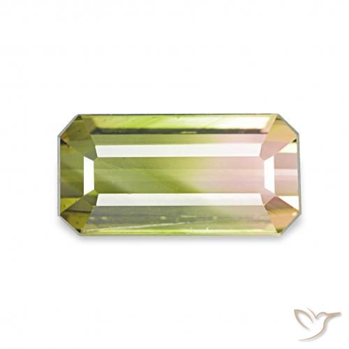 1.06ct Арбузный Турмалин, Изумрудная огранка, Чистота VS