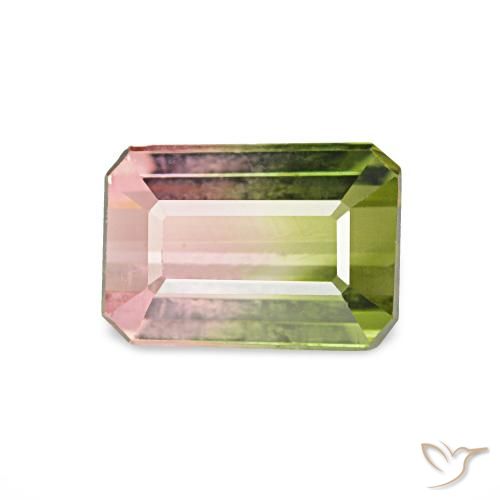 0.93ct Арбузный Турмалин, Изумрудная огранка, Чистота VS