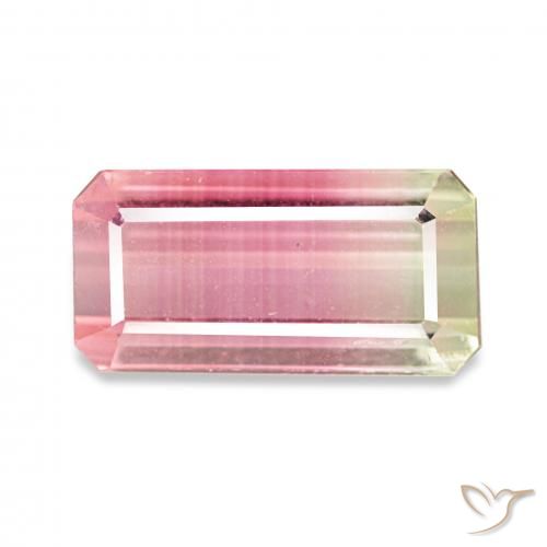 2.27ct Двуцветный Турмалин, Изумрудная огранка, VVS-VS