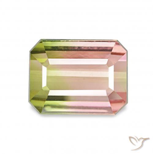 1.55ct Арбузный Турмалин, Изумрудная огранка, VVS-VS