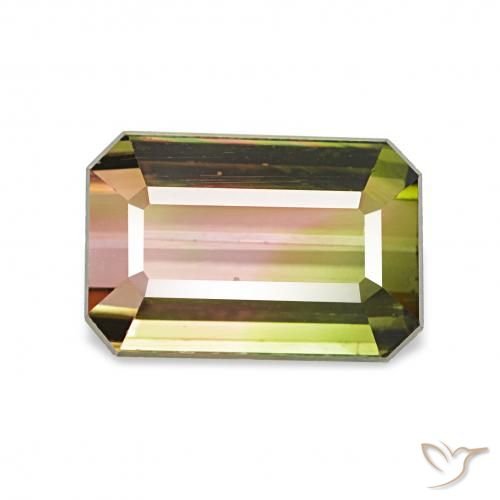 1.72ct Арбузный Турмалин, Изумрудная огранка, VVS-VS