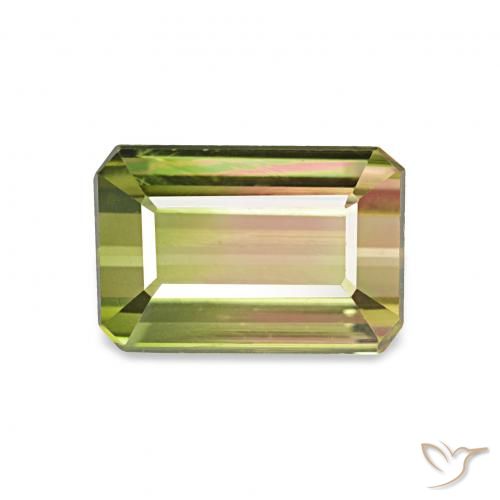 1.32ct Арбузный Турмалин, Изумрудная огранка, Чистота VVS