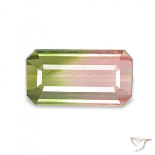 1.48ct Арбузный Турмалин, Изумрудная огранка, Чистота VVS