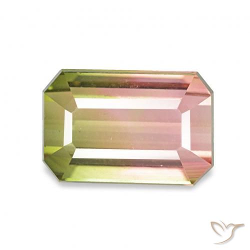 1.73ct Арбузный Турмалин, Изумрудная огранка, Чистота VVS